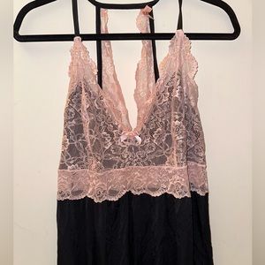 La Vie en Rose Pink Lace Nightie XL
